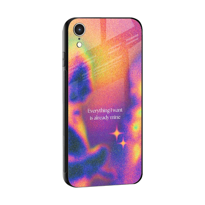 Already Mine sleek iphone xr cover with tempered glass back and TPU edges