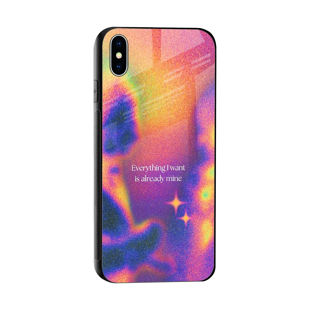 Already Mine sleek iphone xs max cover with tempered glass back and TPU edges