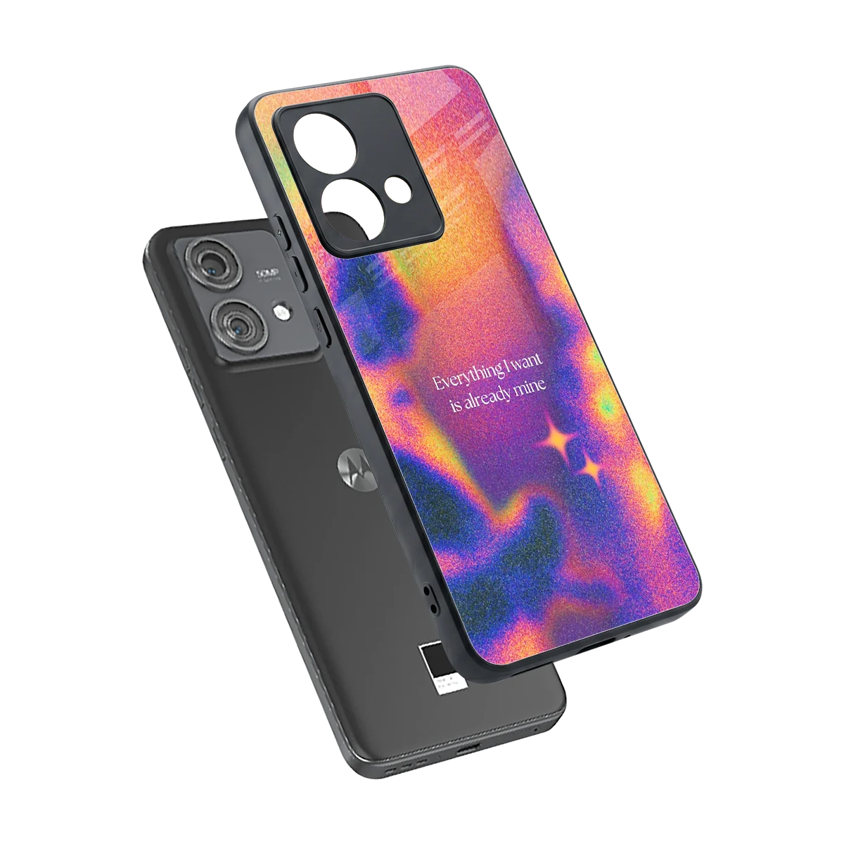 Already Mine sleek motorola edge 40 neo 5g cover with tempered glass back and TPU edges