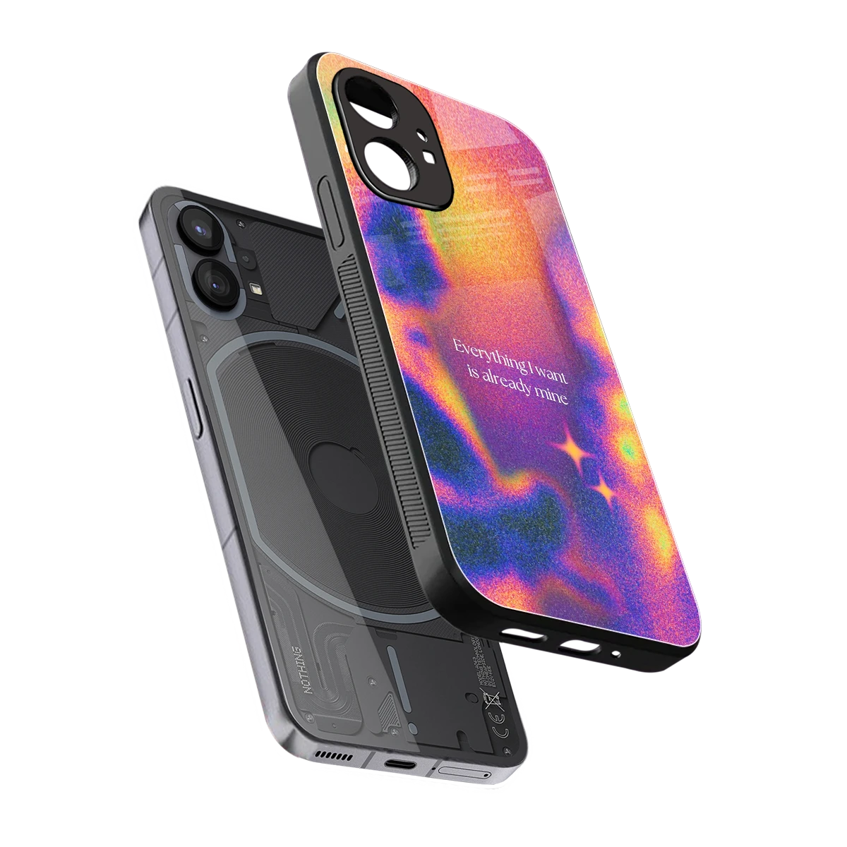 Already Mine sleek nothing phone 1 cover with tempered glass back and TPU edges