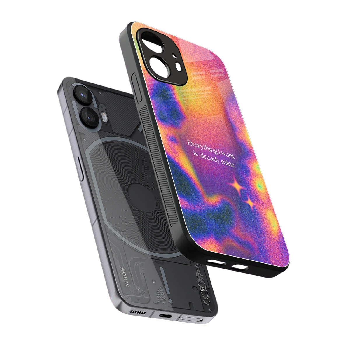 Already Mine sleek nothing phone 2 cover with tempered glass back and TPU edges