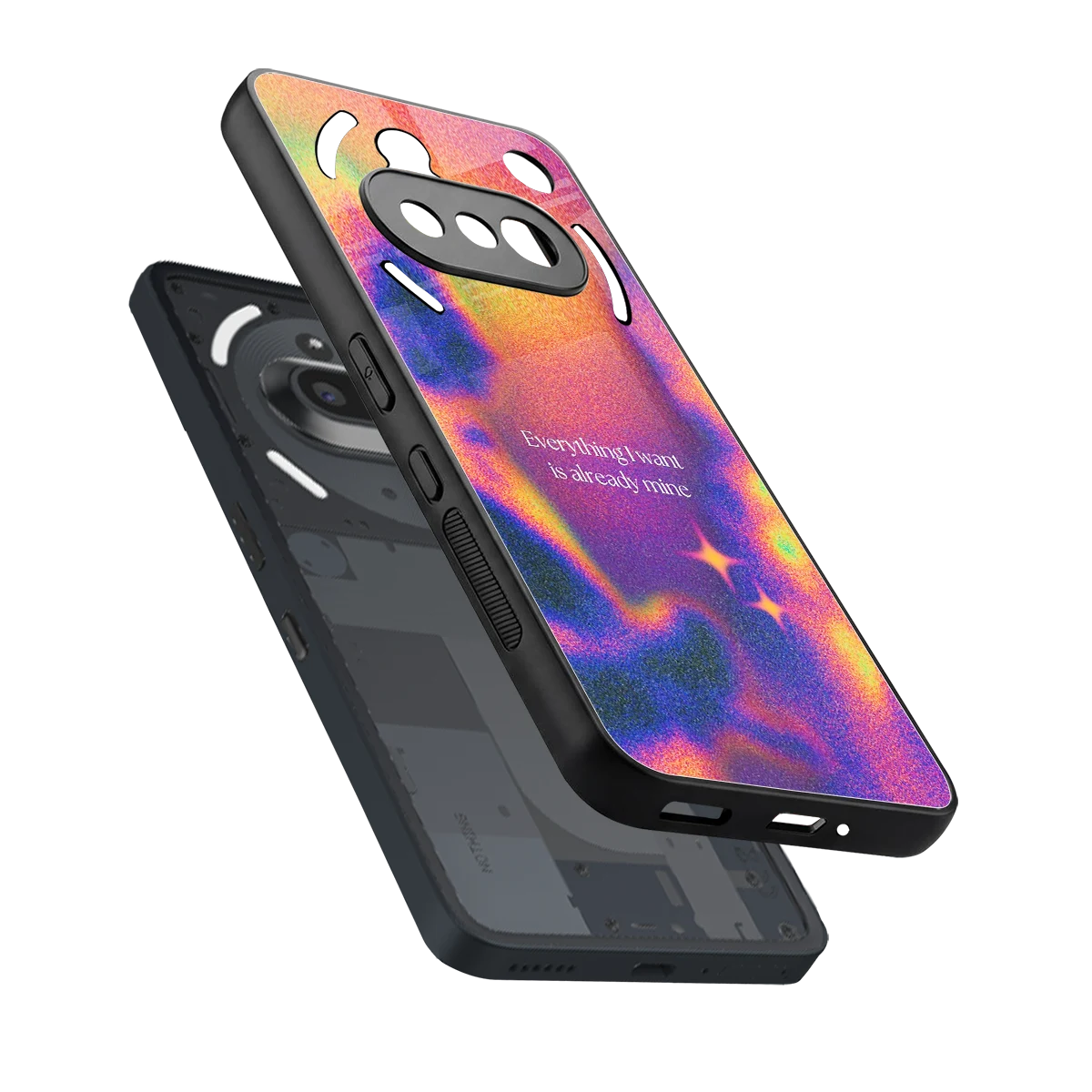Already Mine sleek nothing phone 3a cover with tempered glass back and TPU edges