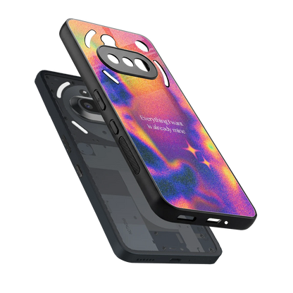 Already Mine sleek nothing phone 3a cover with tempered glass back and TPU edges