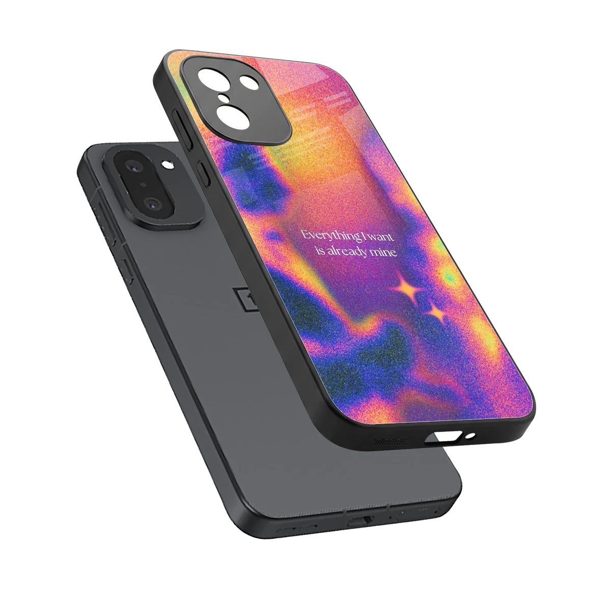Already Mine sleek oneplus 15r cover with tempered glass back and TPU edges