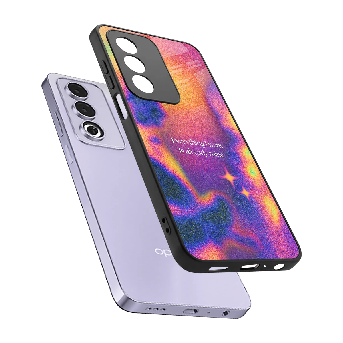 Already Mine sleek oppo a3 pro cover with tempered glass back and TPU edges