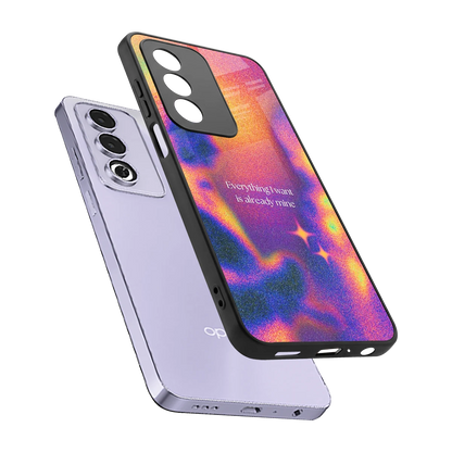 Already Mine sleek oppo a3 pro cover with tempered glass back and TPU edges
