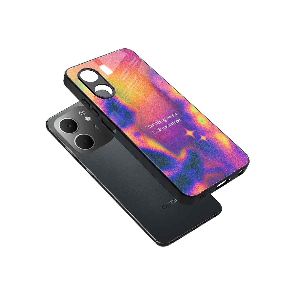Already Mine sleek oppo a5x 5g cover with tempered glass back and TPU edges