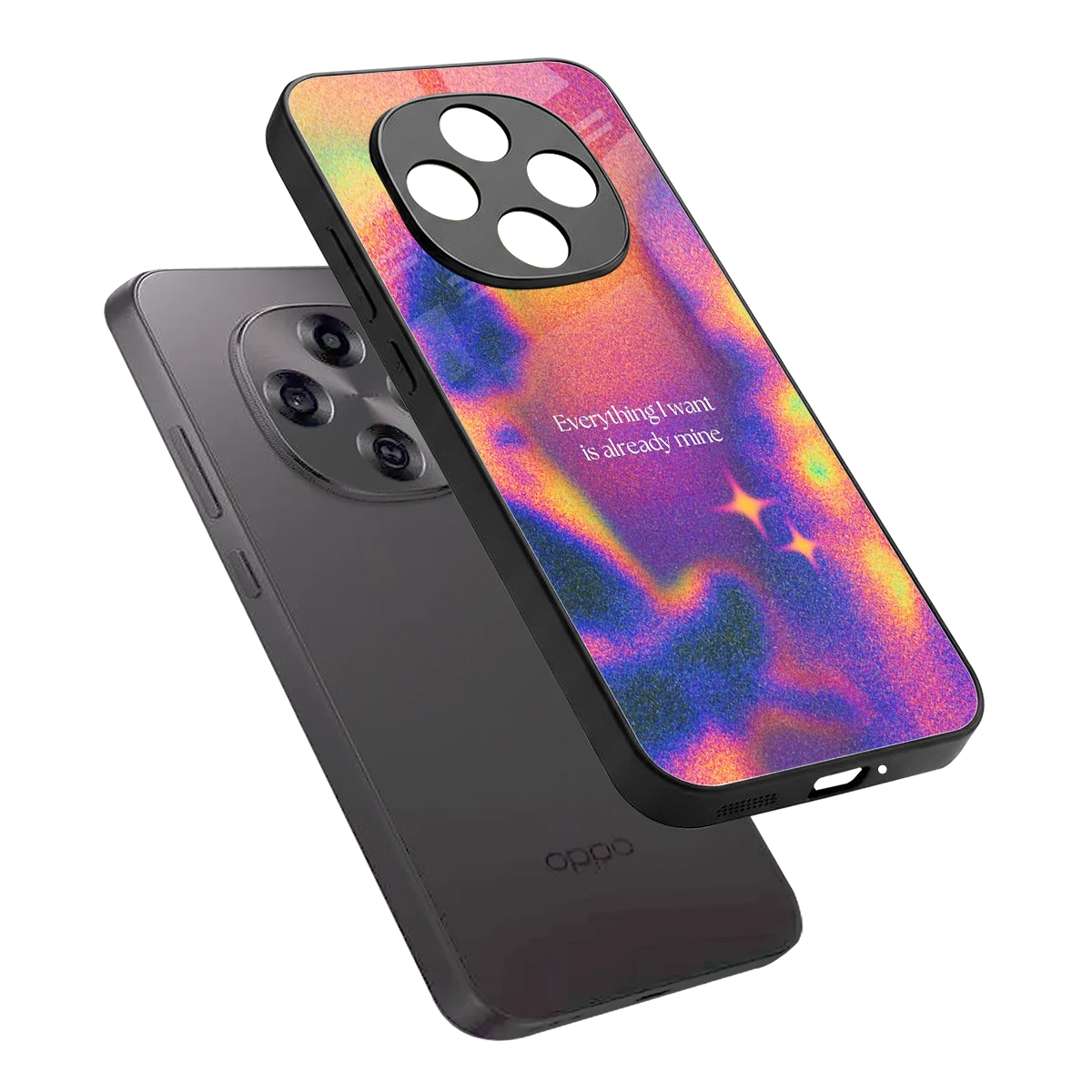 Already Mine sleek oppo f31 pro 5g cover with tempered glass back and TPU edges