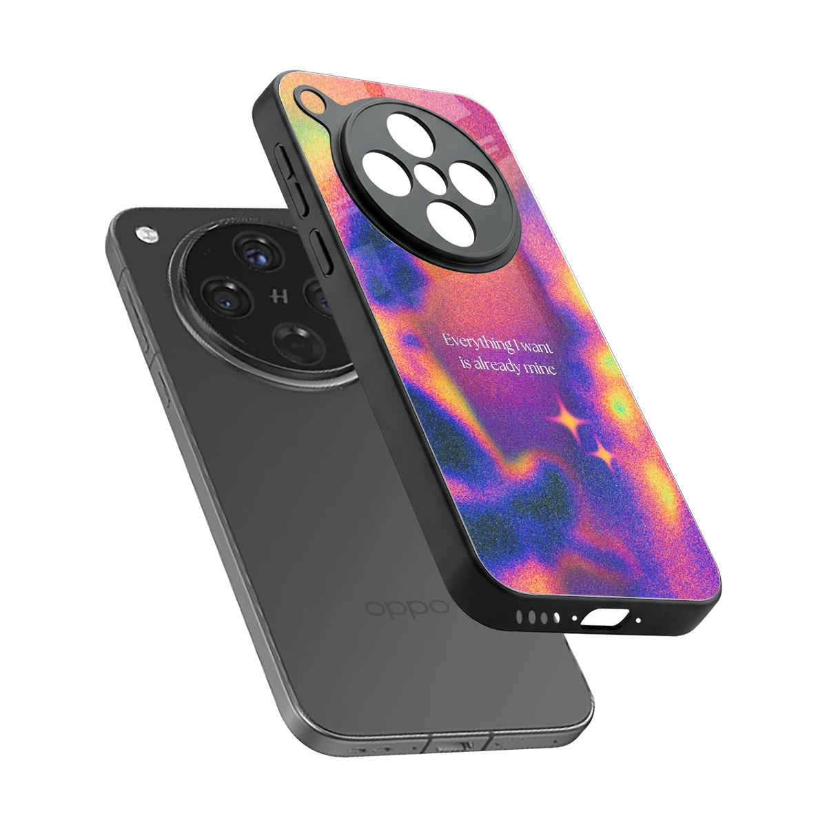 Already Mine sleek oppo find x8 cover with tempered glass back and TPU edges