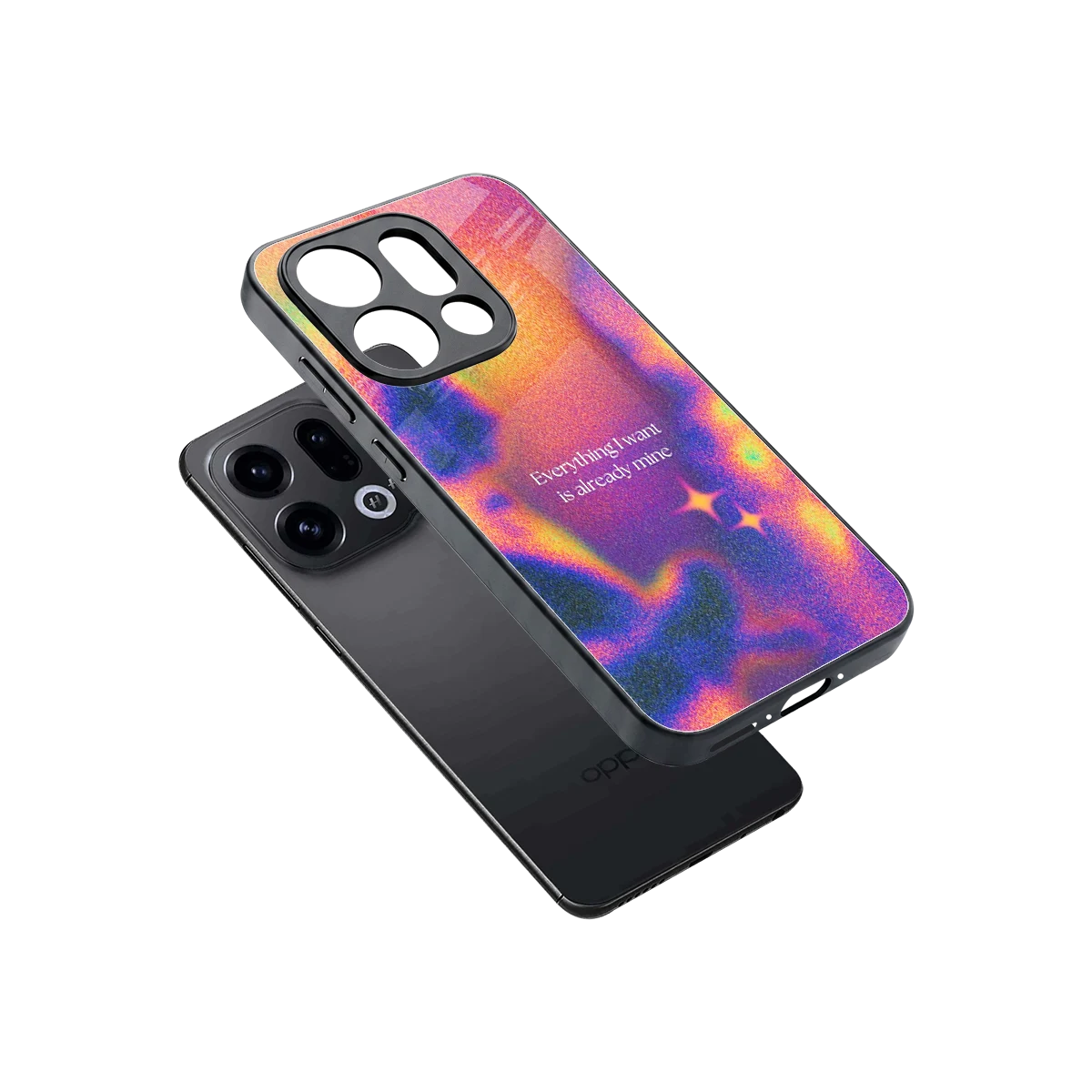 Already Mine sleek oppo find x9 cover with tempered glass back and TPU edges