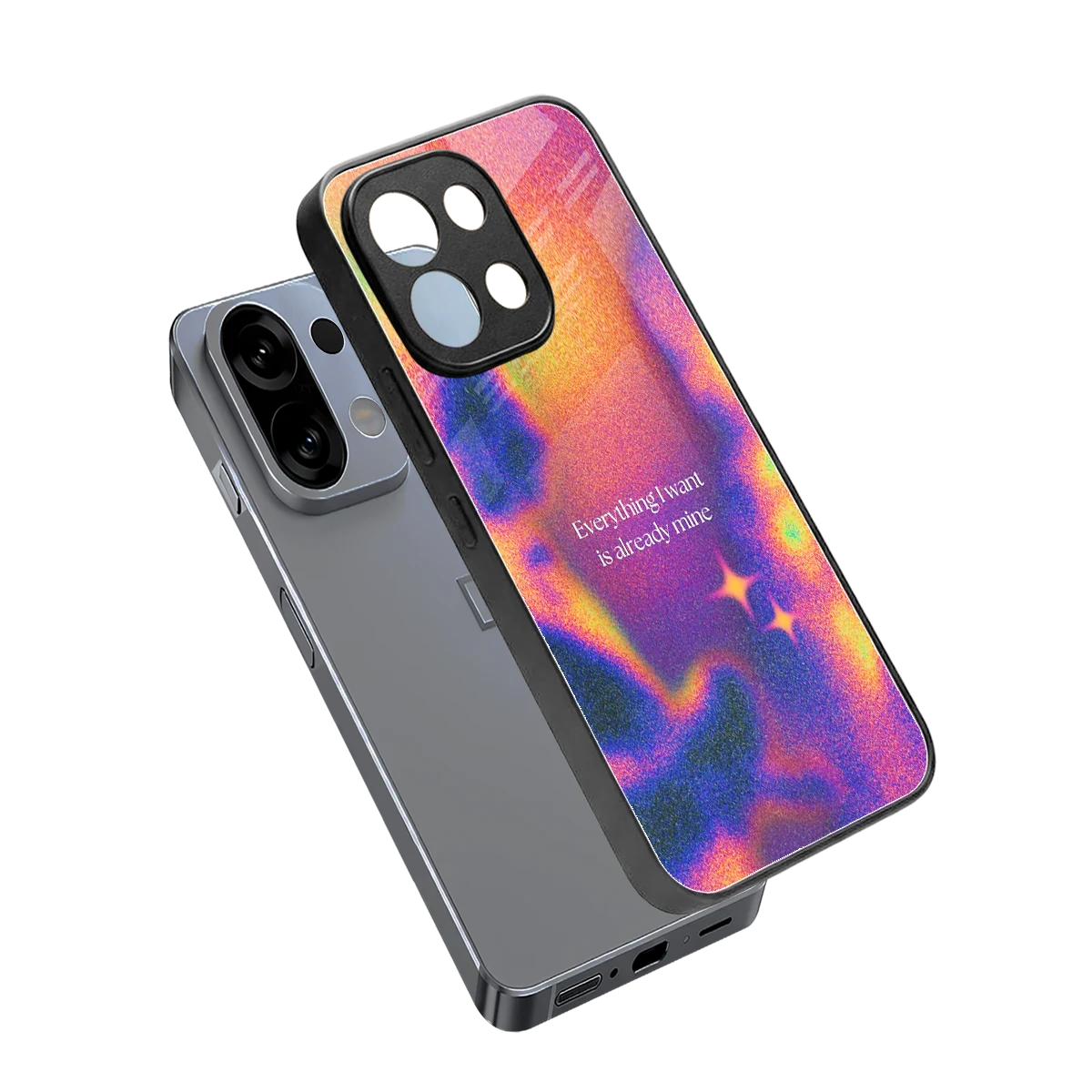 Already Mine sleek oppo k13 5g cover with tempered glass back and TPU edges