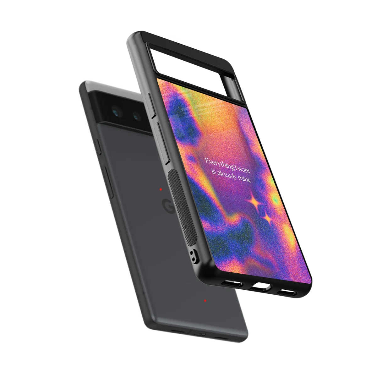 Already Mine sleek google pixel 6a cover with tempered glass back and TPU edges