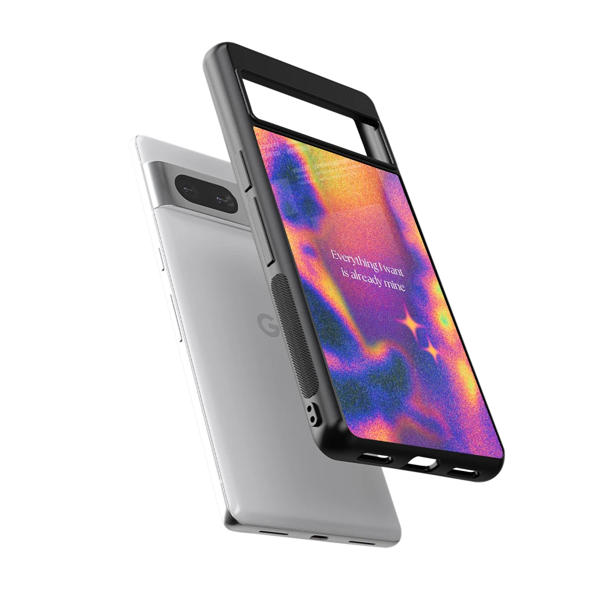 Already Mine sleek google pixel 7 cover with tempered glass back and TPU edges