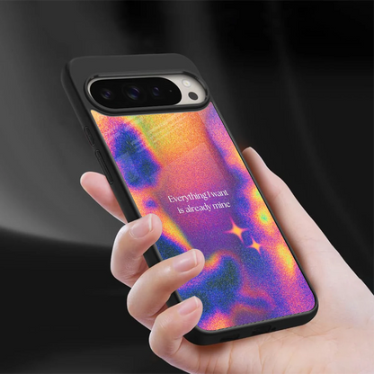 Already Mine sleek google pixel 9 pro xl cover with tempered glass back and TPU edges