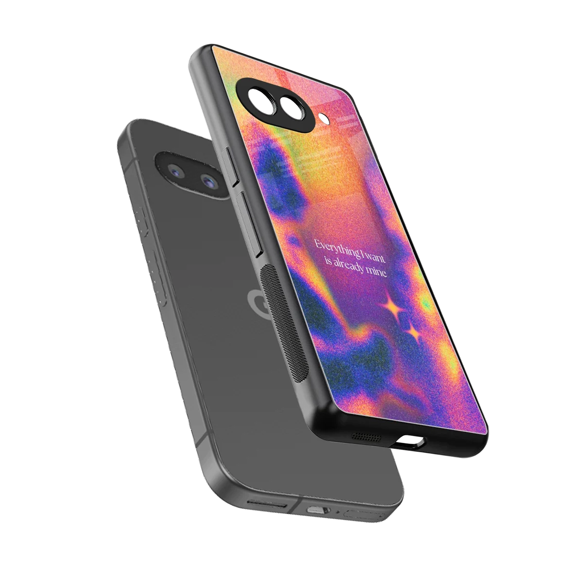 Already Mine sleek google pixel 10a cover with tempered glass back and TPU edges