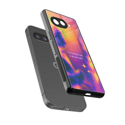 Already Mine sleek google pixel 10a cover with tempered glass back and TPU edges