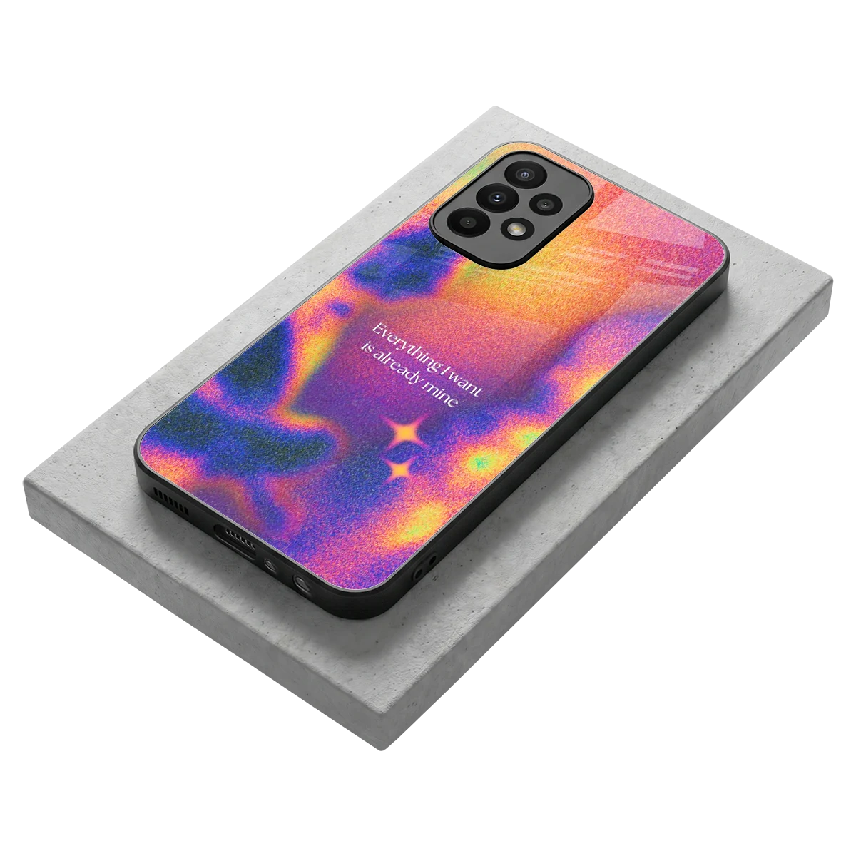 Already Mine stylish phone case for samsung galaxy a23 | glossy glass and slim fit