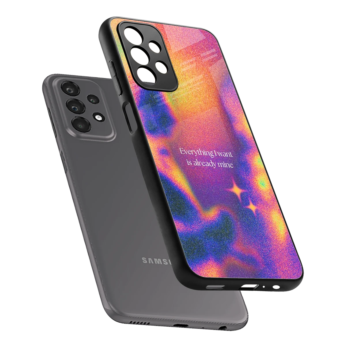 Already Mine sleek samsung galaxy a23 cover with tempered glass back and TPU edges
