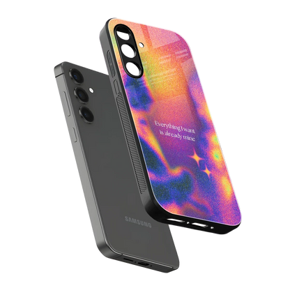 Already Mine sleek samsung galaxy m35 5g cover with tempered glass back and TPU edges