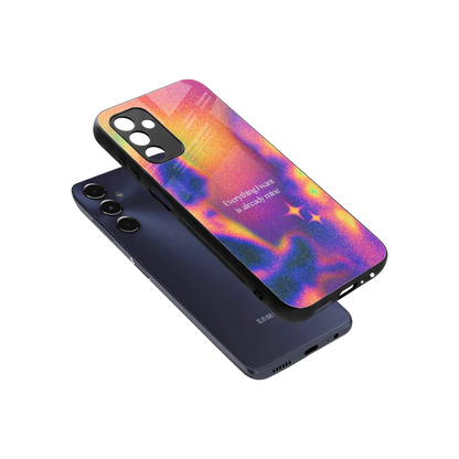 Already Mine sleek samsung galaxy m14 5g cover with tempered glass back and TPU edges