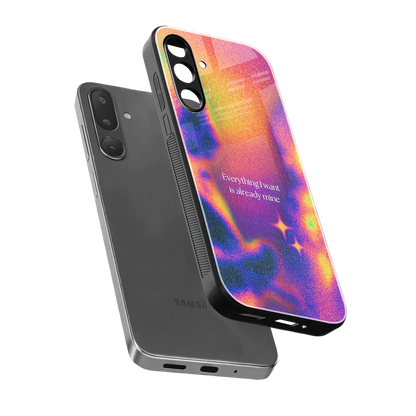 Already Mine sleek samsung galaxy m36 5g cover with tempered glass back and TPU edges