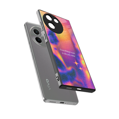 Already Mine sleek vivo v30e cover with tempered glass back and TPU edges