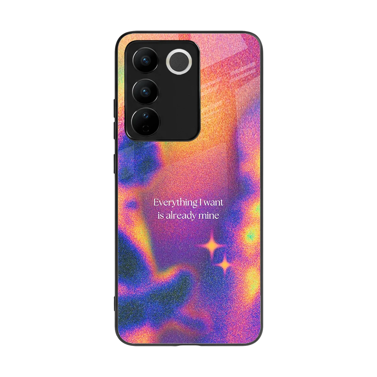 Already Mine back phone cover | glass case for vivo v27 5g