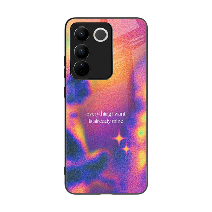 Already Mine back phone cover | glass case for vivo v27 5g