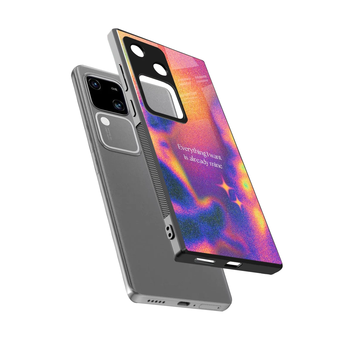 Already Mine sleek vivo v30 cover with tempered glass back and TPU edges