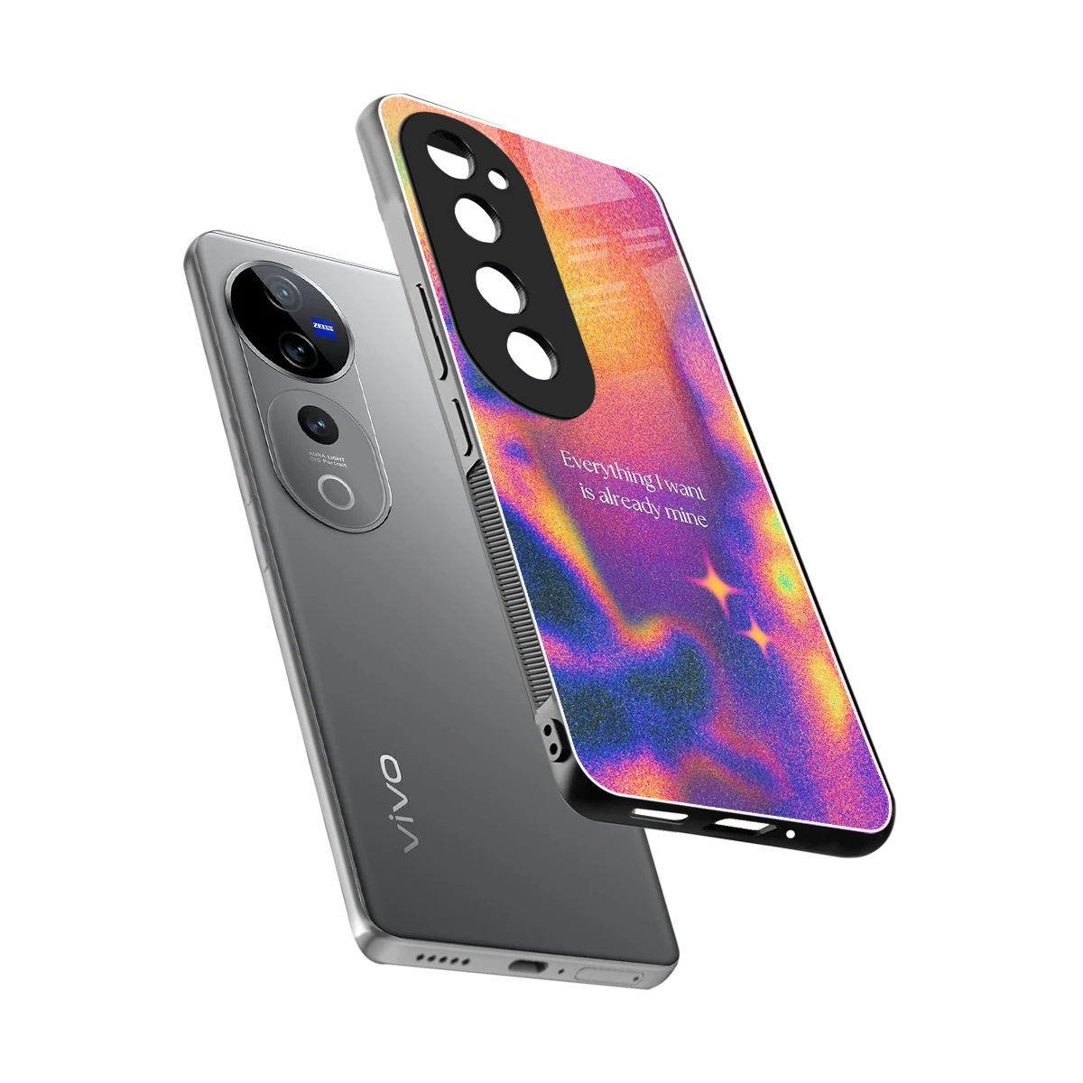 Already Mine sleek vivo v40 pro cover with tempered glass back and TPU edges