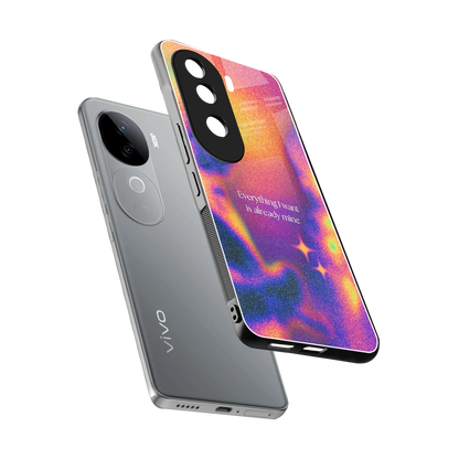 Already Mine sleek vivo v40e cover with tempered glass back and TPU edges
