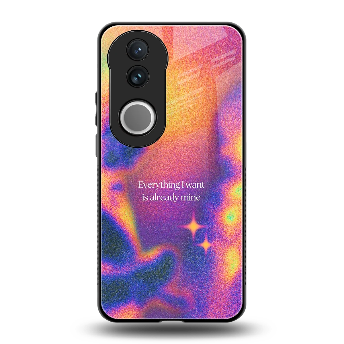 Already Mine back phone cover | glass case for vivo v50