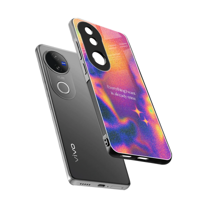 Already Mine sleek vivo v50 cover with tempered glass back and TPU edges