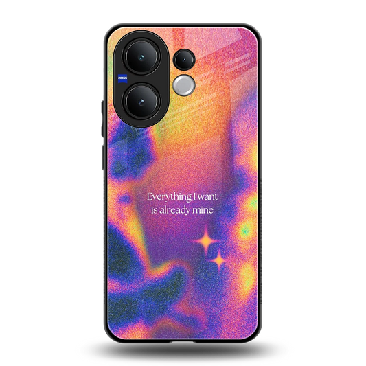 Already Mine back phone cover | glass case for vivo v60