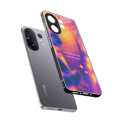 Already Mine sleek vivo v60 cover with tempered glass back and TPU edges
