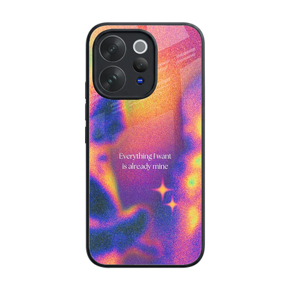 Already Mine back phone cover | glass case for vivo v70 elite
