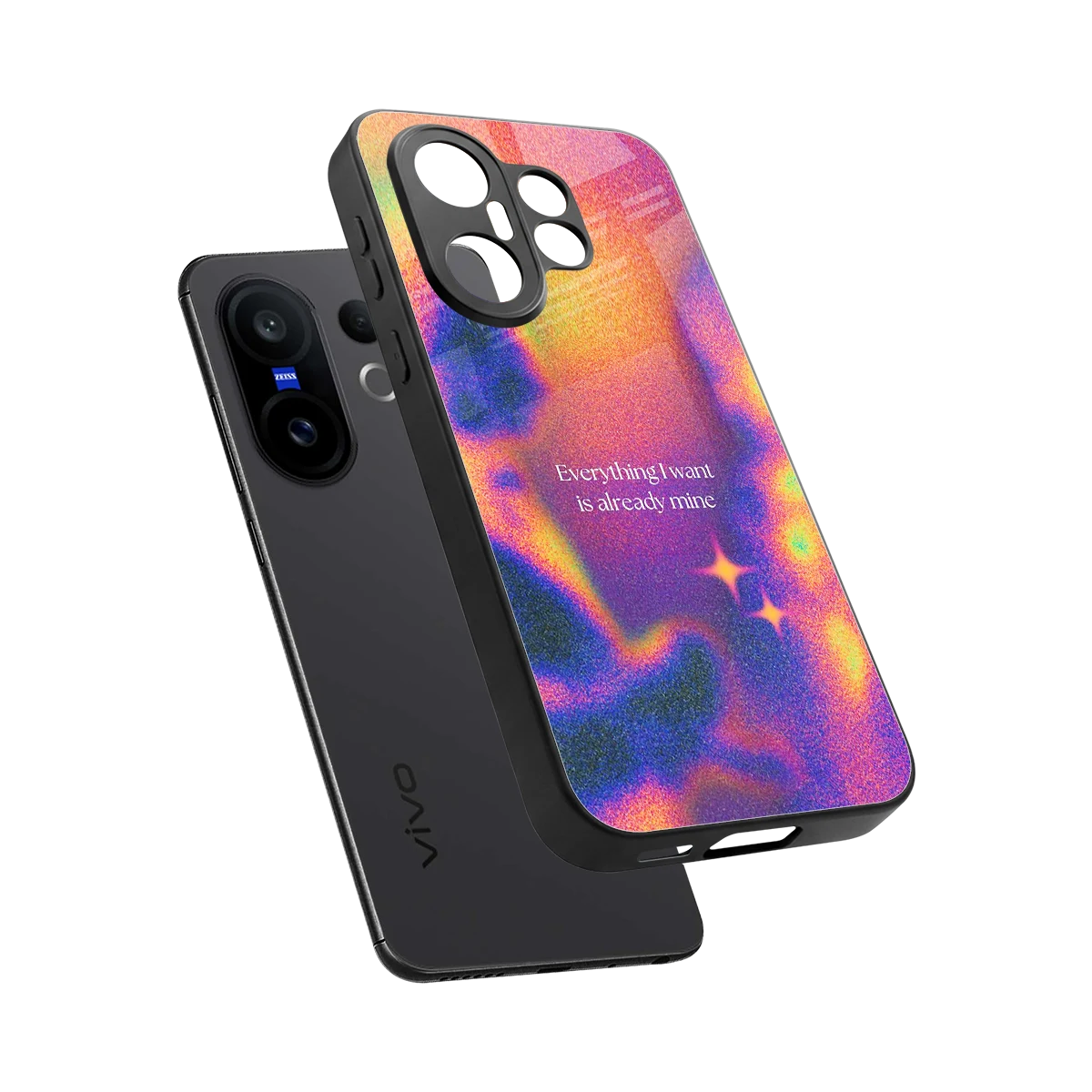 Already Mine sleek vivo x200 fe cover with tempered glass back and TPU edges