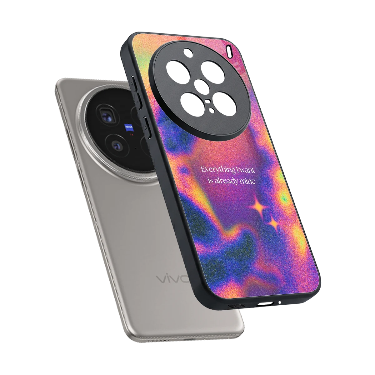 Already Mine sleek vivo x200 pro cover with tempered glass back and TPU edges