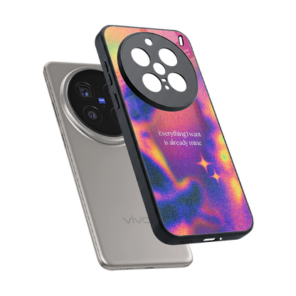 Already Mine sleek vivo x200 pro cover with tempered glass back and TPU edges