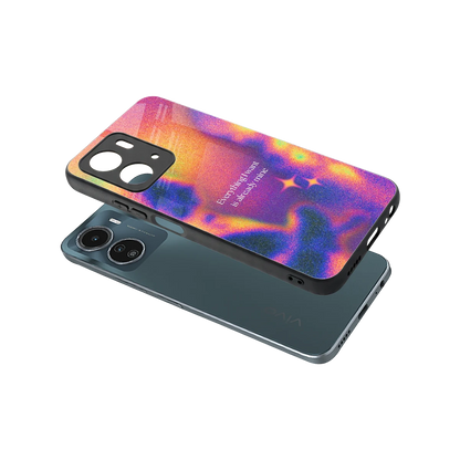 Already Mine sleek vivo y16 cover with tempered glass back and TPU edges