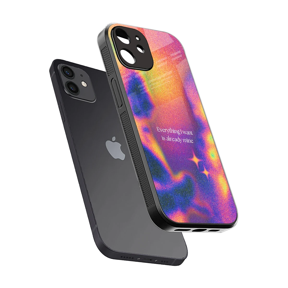 Already Mine sleek iphone 12 cover with tempered glass back and TPU edges