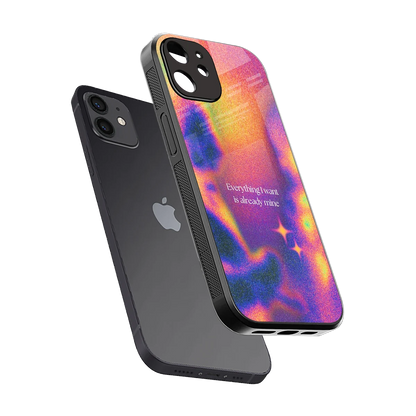Already Mine sleek iphone 12 cover with tempered glass back and TPU edges