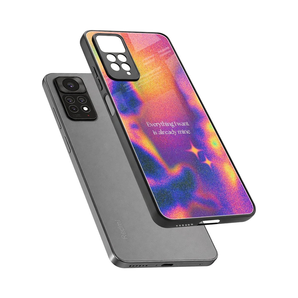 Already Mine sleek redmi note 11 pro cover with tempered glass back and TPU edges
