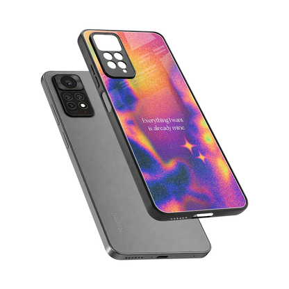 Already Mine sleek redmi note 11 pro cover with tempered glass back and TPU edges