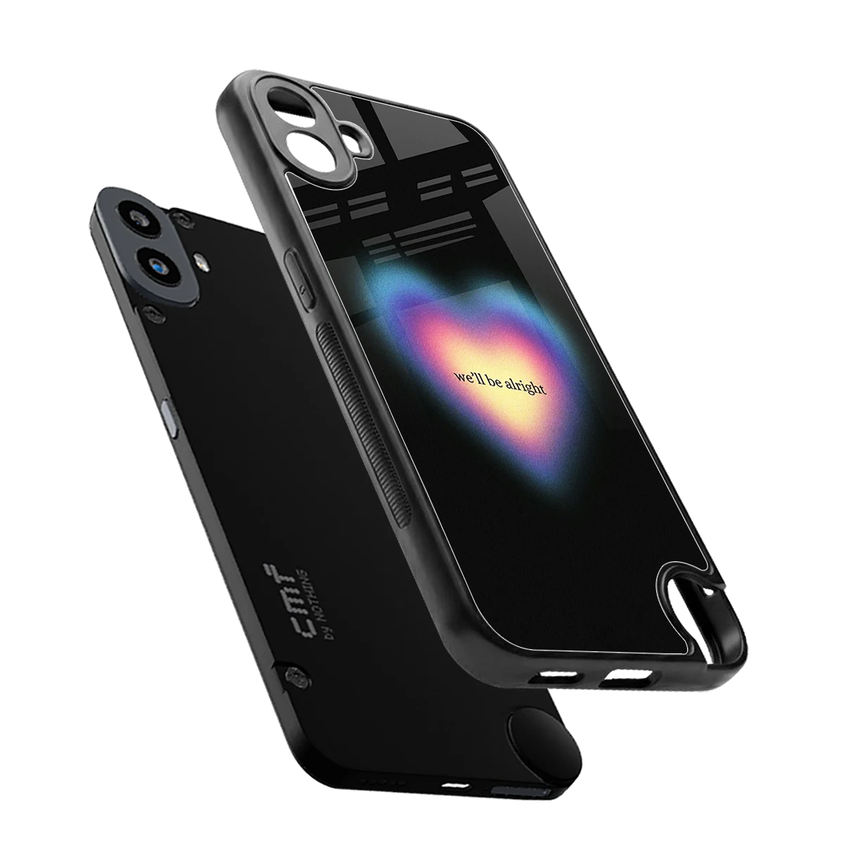 Alright Always sleek cmf nothing phone 1 cover with tempered glass back and TPU edges