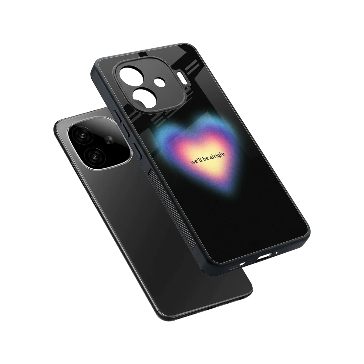 Alright Always sleek iqoo neo 10r 5g cover with tempered glass back and TPU edges