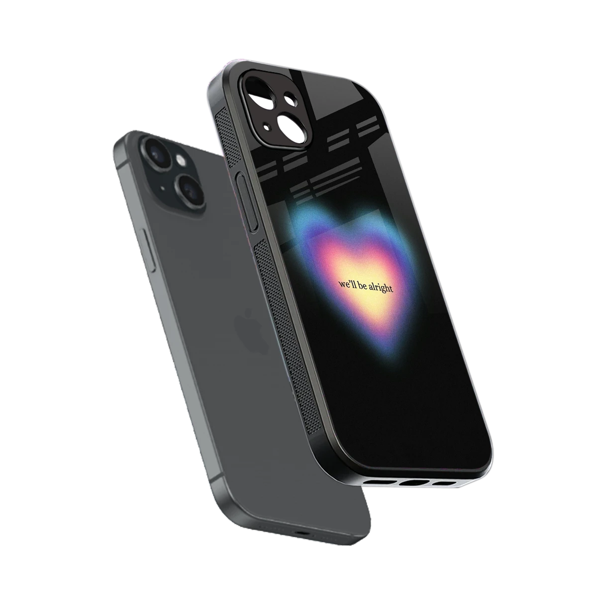Alright Always sleek iphone 14 plus cover with tempered glass back and TPU edges