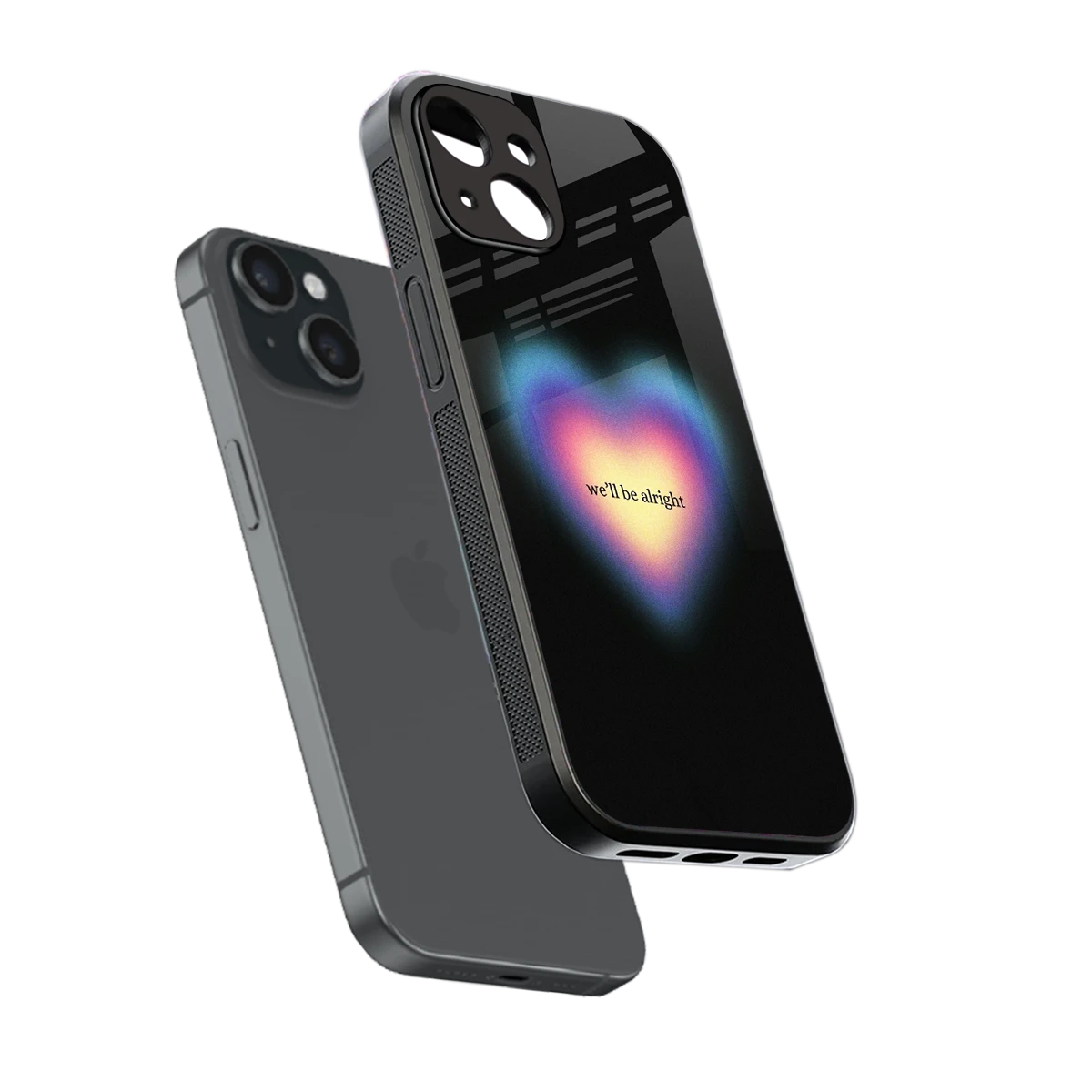 Alright Always sleek iphone 15 cover with tempered glass back and TPU edges