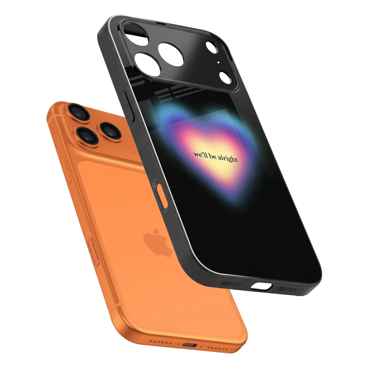 Alright Always sleek iphone 17 pro cover with tempered glass back and TPU edges