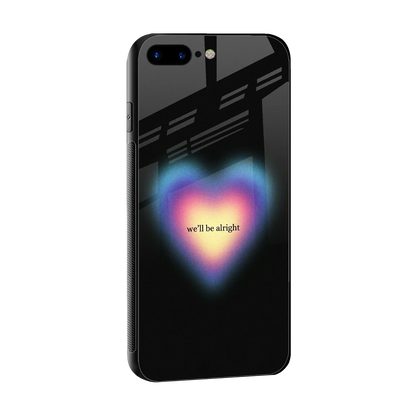 Alright Always sleek iphone 7 plus cover with tempered glass back and TPU edges